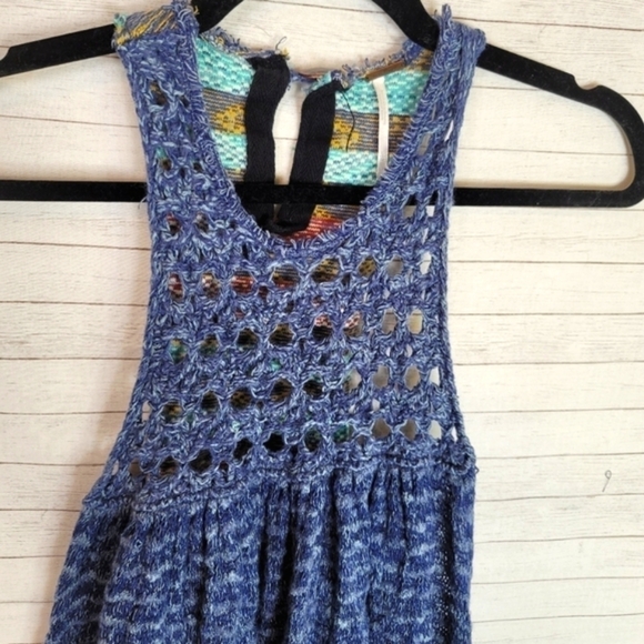FREE PEOPLE RARE HEARTS SLEEVELESS TUNIC, SZ LARGE - Picture 4 of 14